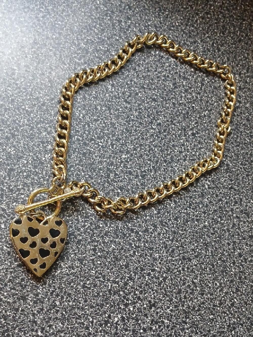 Juicy Couture Gold-Tone Chain Necklace with Jeweled Heart Pendant - Picture 3 of 3